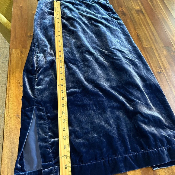 New Anthropologie Sapphire Winter Blue Strappy Velvet Slip Dress Size 14 - Picture 5 of 14